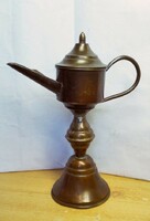Antique cream pourer made of red copper, master craftsmanship from Turkey. Unique decoration