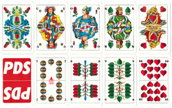 264. Német sorozatjelű skat kártya Coeur Új altenburgi kártyakép 32 lap 1995 körül
