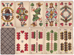 267. Német sorozatjelű skat kártya Szász kártyakép VASS Altenburg Thüringen  32 lap 1935 körül