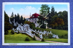 Törökbálint / sanatorium park - detail litho postcard 1928
