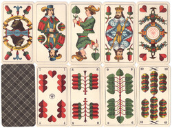 266. Német sorozatjelű skat kártya Szász kártyakép VASS Altenburg Thüringen  32 lap 1940 körül