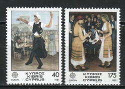 Ciprus 0013 Mi 547-548 postatiszta       1,00 Euró