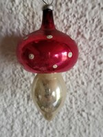 Retro, old, glass Christmas tree decoration_mushroom