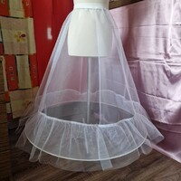 Wedding asz63 - 100cm 1 round ruffled white bridal petticoat, hoop