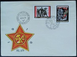 F2499-500 / 1968 Kommunisták Magyarországi Pártja bélyegsor FDC-n