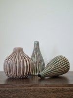 Ceramic vase trio