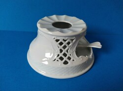 Fehér herendi porcelán tea melegitő