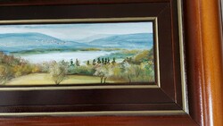 Oil painting, Eva Stankó: inner lake (2002)