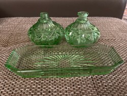 Green glass items in very nice condition