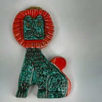 Gardener's retro colorful ceramic lion