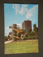 Postcard, Balatonalmádi, aurora hotel, overpass terrace, view detail