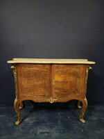 xv. Louis-style chest of drawers with marble top