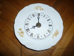 Bulova porcelain wall plate clock, quartz wall clock