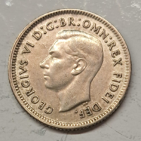 Australia vi. George .500 Silver 6 pence 1951. (H/35)