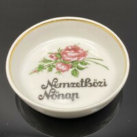 Hollóházi porcelán tálka - Nemzetközi Nőnap