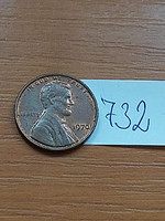 Usa 1 cent 1970 abraham lincoln, copper-zinc 732