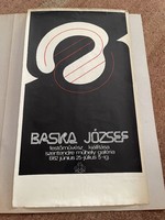 Baska József aláírt kiállítási plakát Szentendre 1982