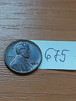 Usa 1 cent 1964 abraham lincoln, copper-zinc 675