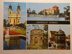 Régi postatiszta képeslap: Tata, részletek (1978)