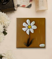 "Egy szál virág" 18x18 kavicskép