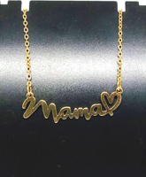Stainless steel mama heart pendant necklace 255