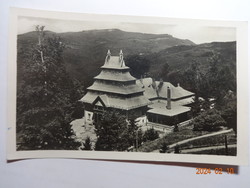 Old postcard: mountain hut, sports hotel (1955)