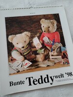 Teddy maci - 98 - as fali naptár - vintage jelleggel