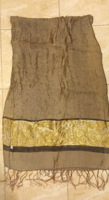 Drapp scarf in brown and gold, possibly silk