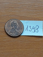 Usa 1 cent 1997 / d, abraham lincoln, zinc copper plated 1398