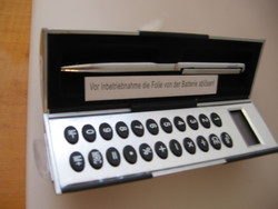 Mini calculator and pen