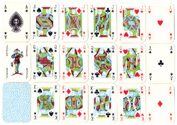 295. Mini kártya Nemzetközi kártyakép Játékkártyagyár 2 x 52 lap + 2 joker 1970 körül 29 X 41 mm
