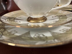 Impressive Bavarian tea sets with cup, saucer and dessert plate. They are beautiful!!