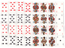 297. Mini kártya Berlini kártyakép Berliner Spielkarten 32 lap 1975 körül 15 X 36 mm