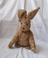 Straw bunny, rabbit figure, large-sized Christmas decoration