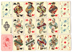 291. Solitaire card samba card picture ace (dondorf) 52 cards + 3 jokers around 1940 34 x 49 mm