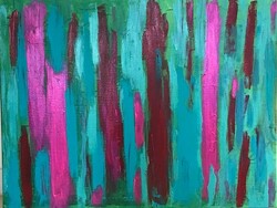 Spring Forest - 75x60cm  egyedi kortárs abstract vászonkép