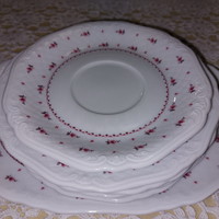 Bavaria porcelain cake serving bowl and plates with small flowers, for addition