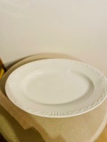 Retro porcelain white oval serving bowl