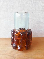 Rare retro Czech glass vase. Sklo union