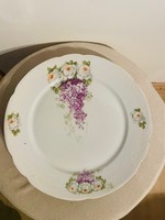 Antique purple acacia round porcelain serving bowl