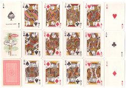 285. Pasziánsz kártya Nemzetközi kártyakép Swan Kína 52 lap + 2 joker 42 X 58 mm