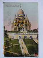 Régi, antik képeslap: Párizs, Le Sacré Coeur, 1910-es évek