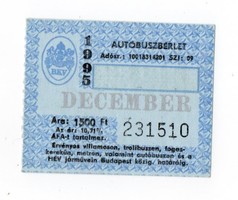 Bus pass December 1995