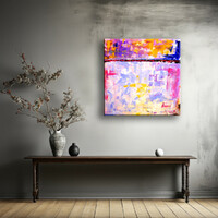 Vörös Edit: Pink Passion 3 Modern Abstract 80x80cm