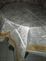 Beautiful damask tablecloth with beautiful elegant shiny pattern