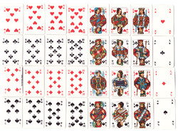 298. Mini kártya Berlini kártyakép Berliner Spielkarten 32 lap 1975 körül 15 X 36 mm