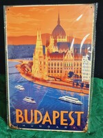 Budapest Vintage fém tábla ÚJ!