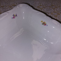 Zsolnay kisvirágos, porcelán asztalközép, kínáló tálak