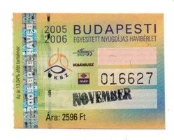 Bkv pass November 2005