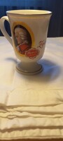 Gilded mozart mug 11x8 cm